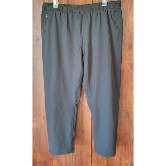 Outdoor Voices XL Black Wind Pants Tapered Ankle Length Zipper Pockets Stretch - Picture 1 of 16